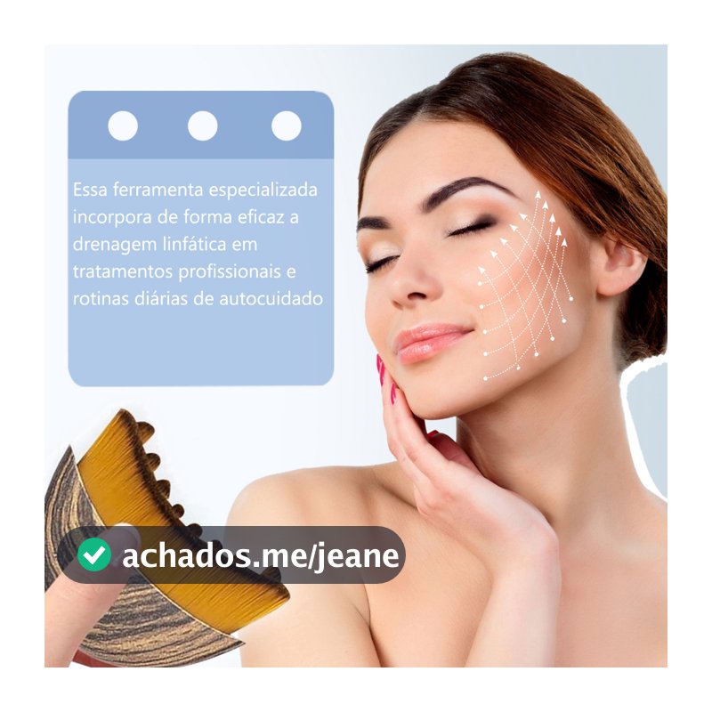 Escova Linfática Facial Precision-Fit – Massageador Ergonômico Para Reduzir O Inchaço