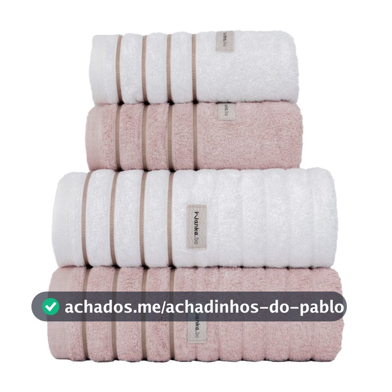 Kit 4 Peças Toalhas Banho Gigante e Rosto | Banhão Turim | Grossa Macia 600g