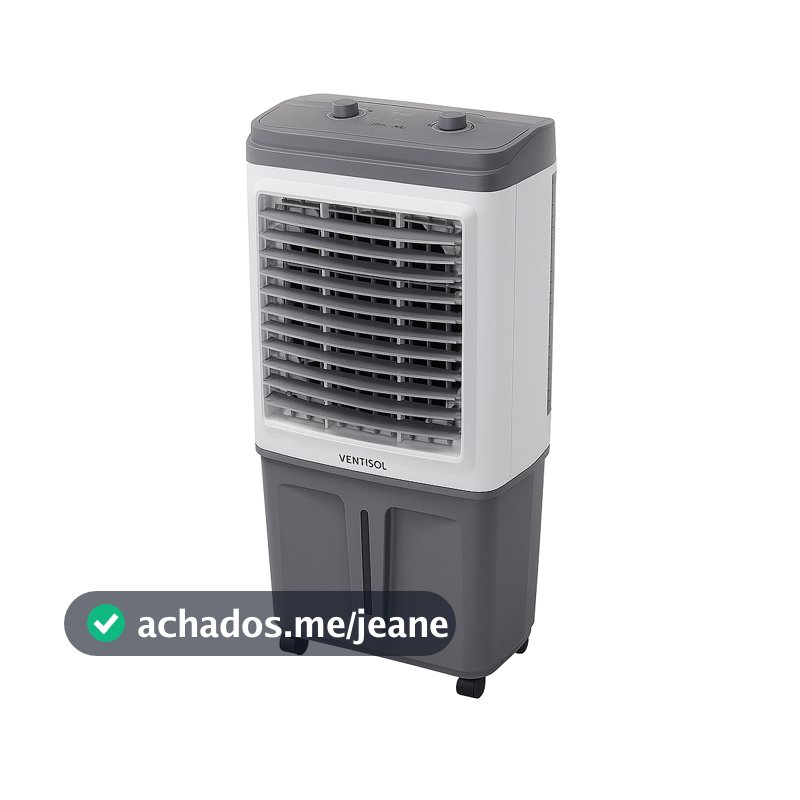 Climatizador de Ar Ventisol Portátil Potente Clin 60 Pro CLIN60PRO-02, 60 Litros, 150W, Branco/Cinza