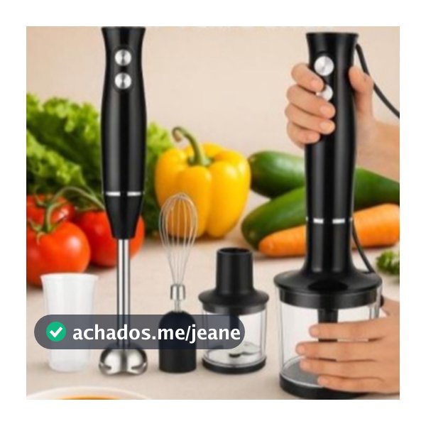 Mixer 4 em 1 Portátil 400W  HAND BLENDER NF-8009S– Batedor, Triturador, Copo e Fouet Elétrico Multifuncional