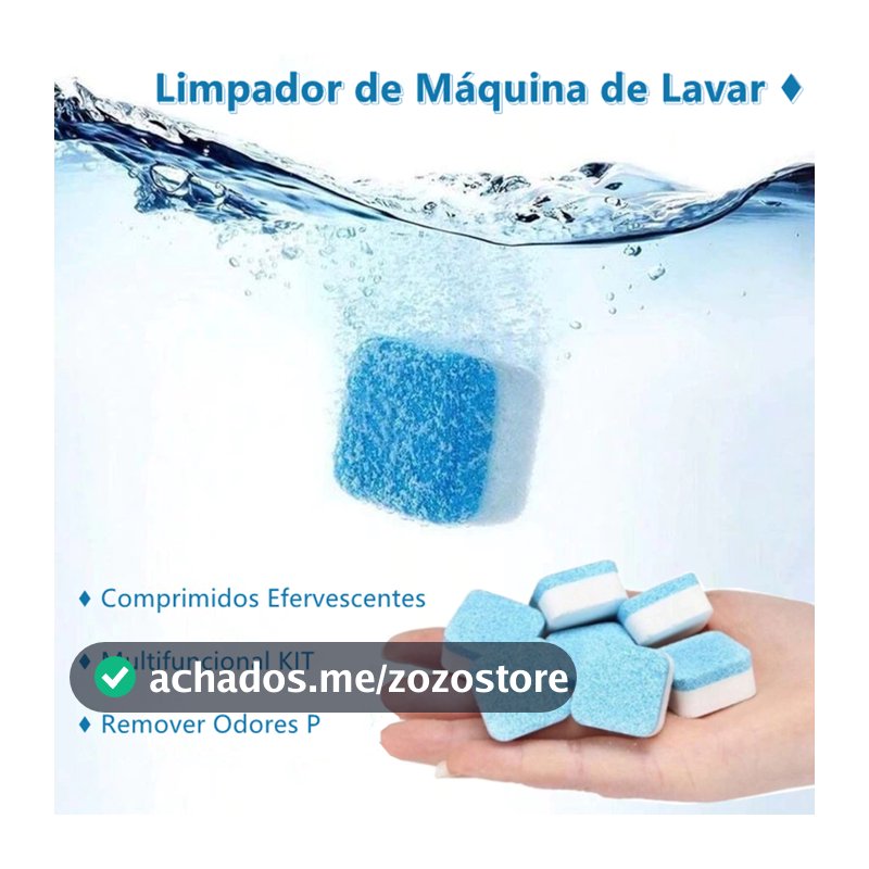 Pastilhas para Limpeza de Máquinas de Lavar Roupas Efervescentes Multifuncional Máquinas de Lavar