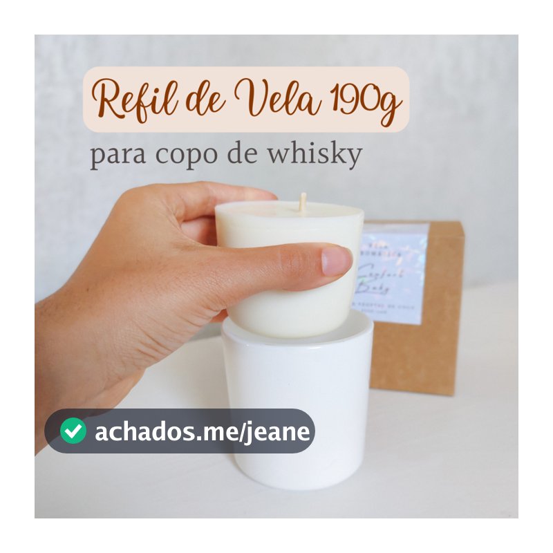 Refil Para Vela Aromática Artesanal Perfumada Casa 190g Cera de Coco Casa e Decoração