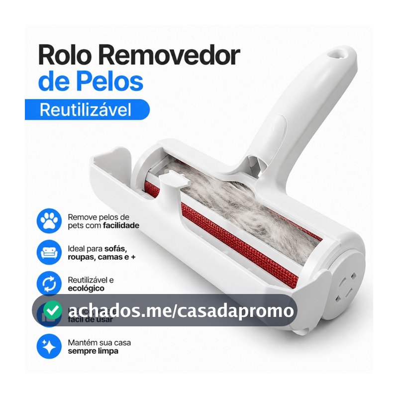 Rolo Removedor Tira Pelos Reutilizável Pet Animais Cachorro e Gato Para Sofa Roupa Moveis Gruda