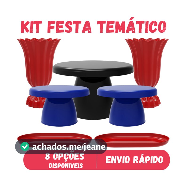 Kit Temático 7 Peças Festas Aniversário Casamentos