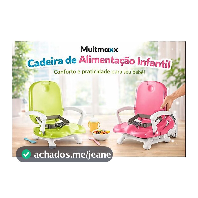 Cadeira De Alimentação Infantil Cadeirinha Portátil Compacta Abre e Fecha Bebê Dobravel Multmaxx