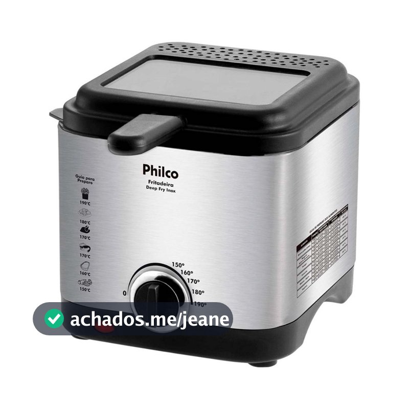 Fritadeira Deep Fry A Oleo Com Cesto Removivel 1,8l 900w Philco