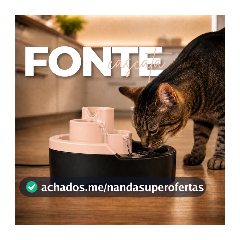 Bebedouro Fonte de Água Elevado Automático Filtro Cascata Pets Cachorros Gatos