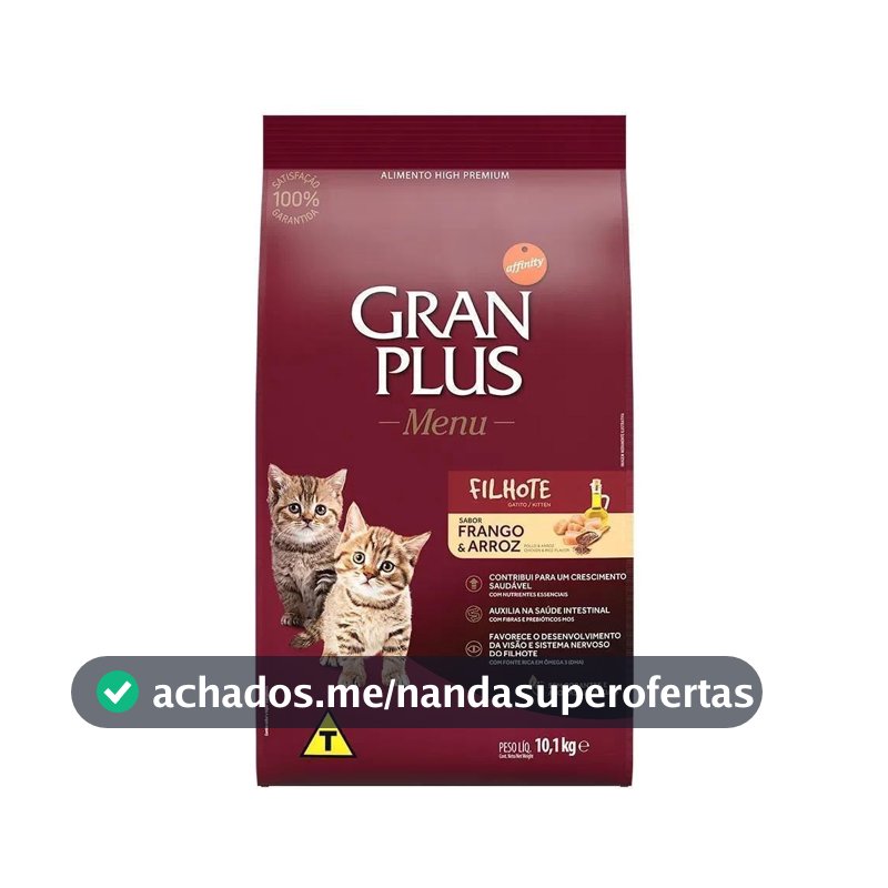 Ração pra Gatos Filhotes GranPlus Frango e Arroz 3kg