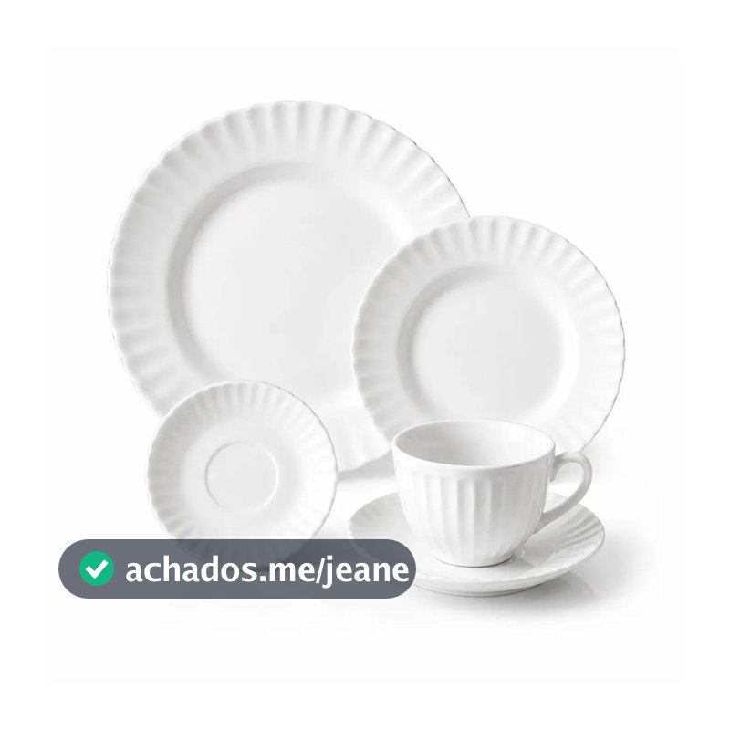 Aparelho De Jantar + Jogo Chá 16 Peças Completo Branco Liso Vidro Mesa Posta Resistente Moderno Cozinha Lisa