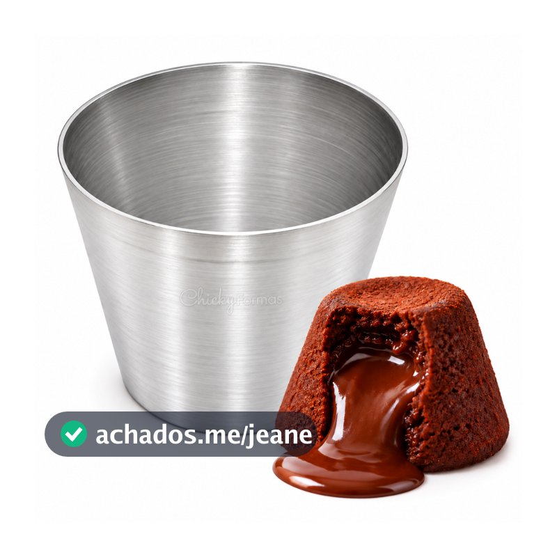 Forminha Para Petit Gateau Médio (padrão) Aluminio 12 Peças