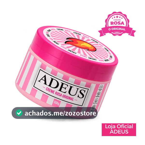 Creme rosa ADEUS original intensivo para pele - 300g