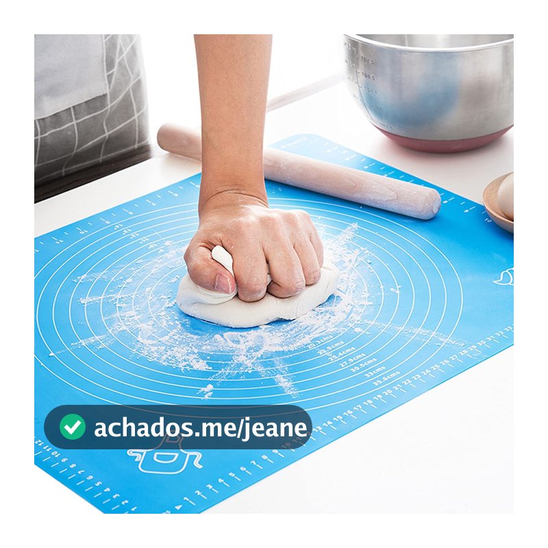 Tapete Culinário Silicone 45x65cm Antiaderente Para Abrir Massa Confeitaria