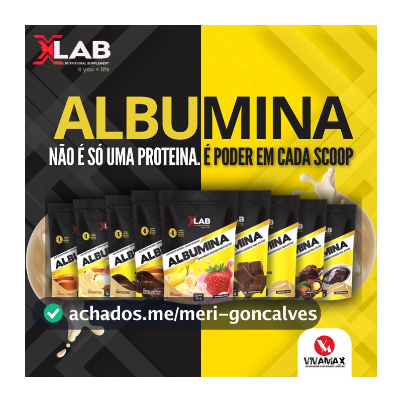 Albumina X-lab 1kg Com Varios Sabores Suplemento Em Pó Proteina Ovos Protein Treino - Promoção