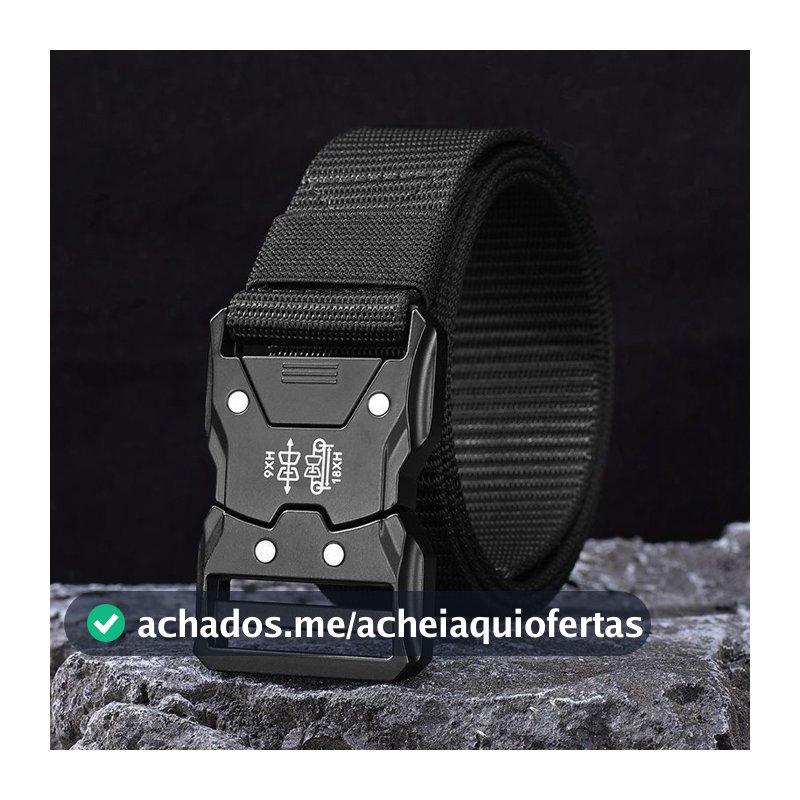 Cinto Tatico Nylon Unisex Masculina e Feminina Leve Respirável Ideal para Trabalho Treino Uso Casual com Fivela Rápida