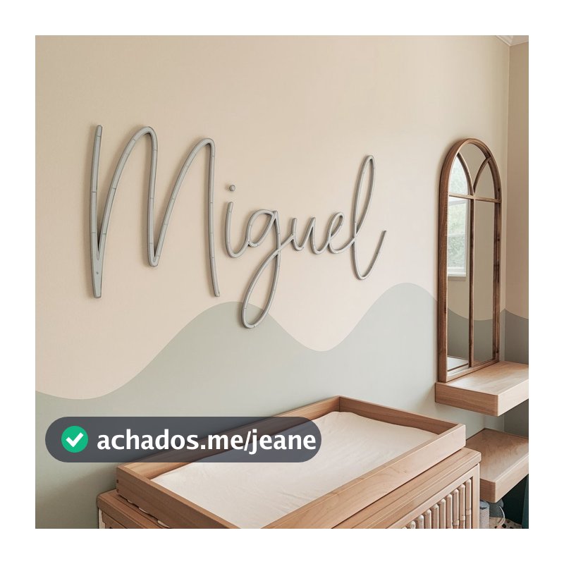 Miguel Nome Decorativo 3D Personalizado em MDF