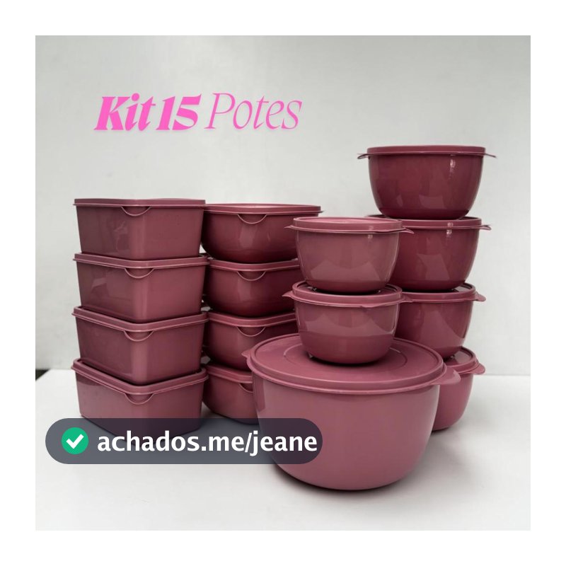 Potes herméticos Kit 15 Potes Plasticos Variados