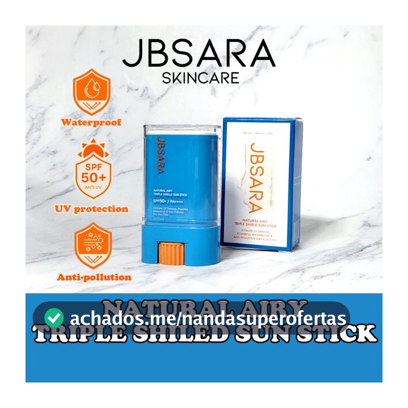 JBSARA Natural Airy Triple Shield Sun stick Protetor Solar 20g spf50+ / pa++++ (uv protect/water proof/anti pollution)