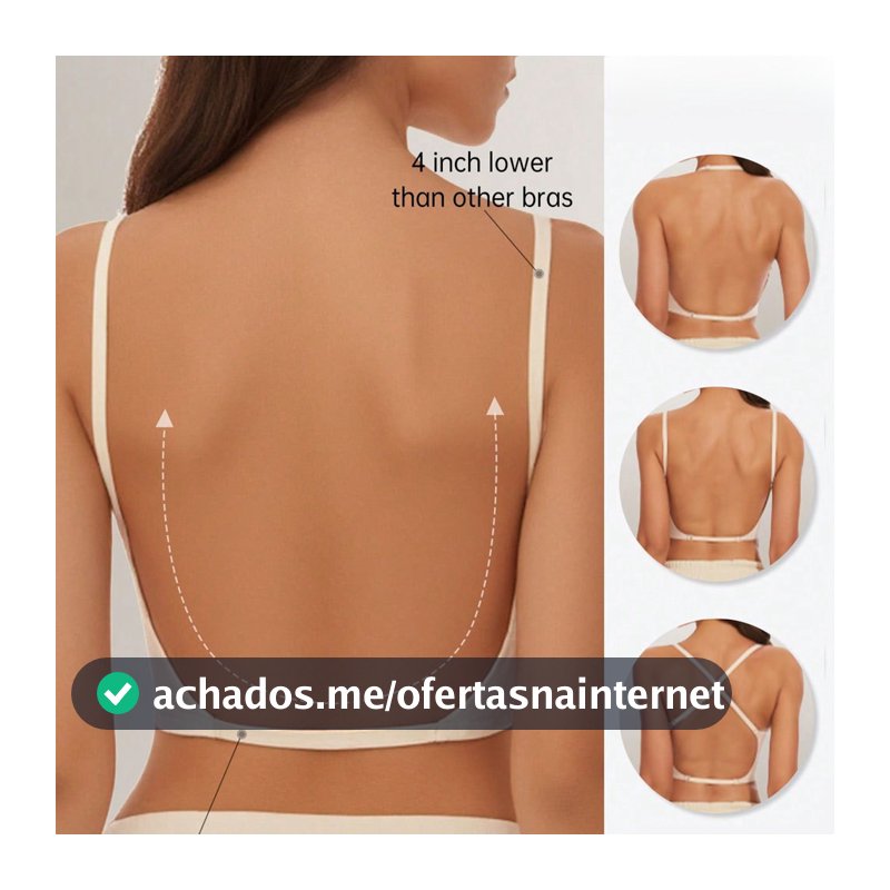 Sutiã sem costura e sem costas em forma de U, sutiã de costas bonitas, push-up para seios pequenos com almofadas para us