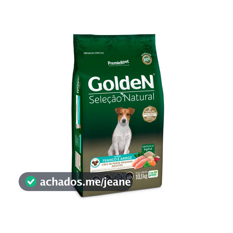 GOLDEN SELECAO NATURAL PARA CAES ADULTO RAÇA PEQUENAS 10,1KG