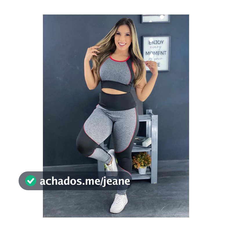 Conjunto Fitness Calça + Top Roupa de Academia Ginástica