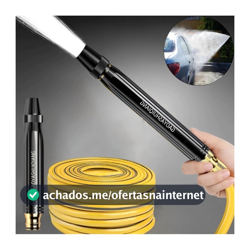 Kit 3 em1 Bico Esguicho De Alta Pressão Para Torneira Mangueira Lavagem De Carros Moto Rega Jardim