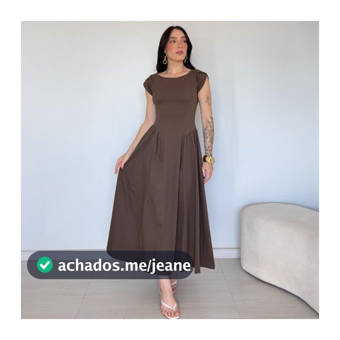Vestido Pétalas Gola Canoa 100% Algodão Premium