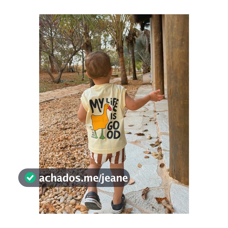 Camiseta Infantil Premium 100% Algodão Estampa My Life is Good
