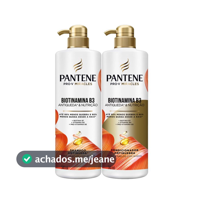 Kit Shampoo E Condicionador Pantene Pro-V Miracles Biotinamina B3 510ml