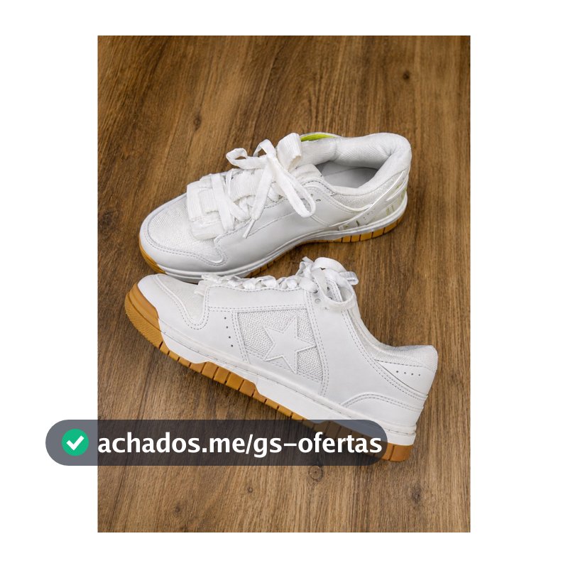Tênis Casual Unissex Street Branco Solado Caramelo Leve Confortável Estrela