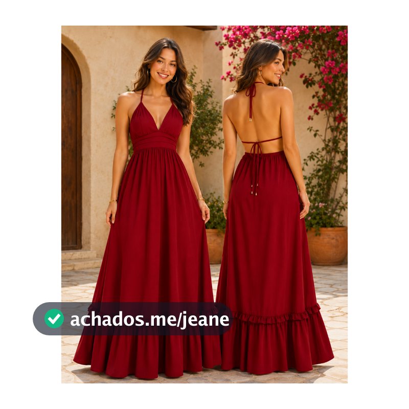 Vestido Longo Feminino Elegante Frente Única Costas Nuas Fluido Amarração Ajustável Festa
