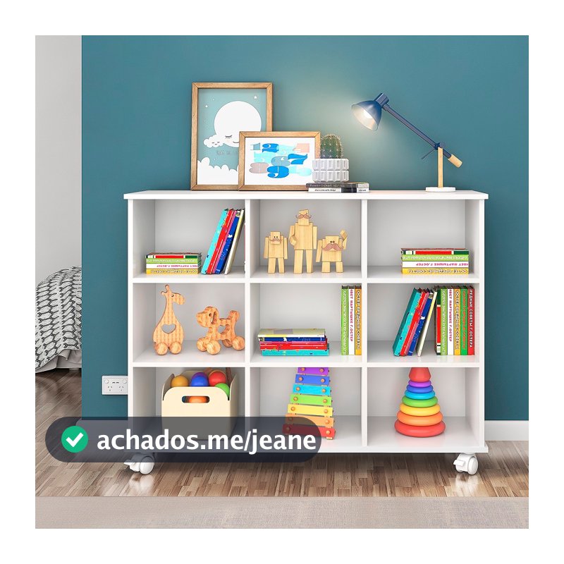 Nicho Organizador de Brinquedos para Sala, Quarto e Escritório. Com Rodízios - Várias Cores