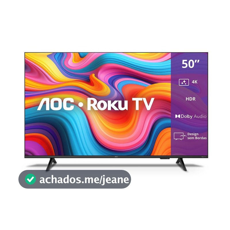 Smart TV 50 Polegadas DLED 50U7066/78G 4K Preto AOC