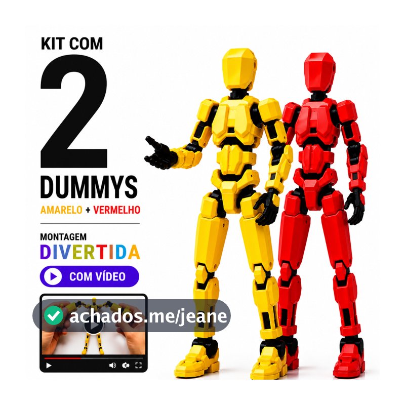 Kit 2 Boneco Articulado Dummy 13 Desmontados Brinquedo Infantil Figura Criativo