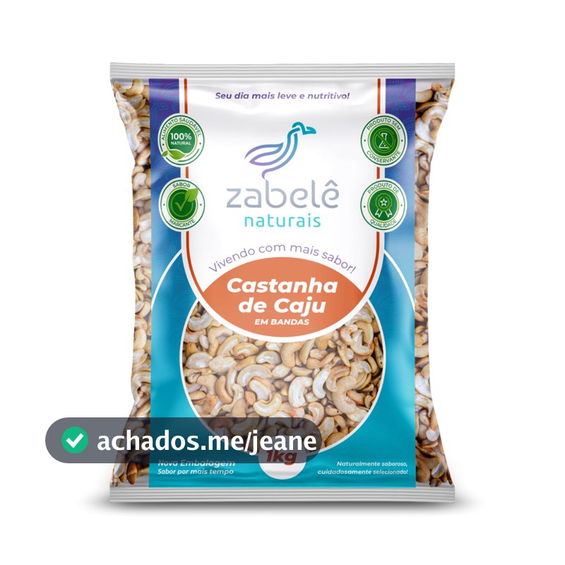 Castanha De Caju Torrada 1kg Em Bandas - Premium1