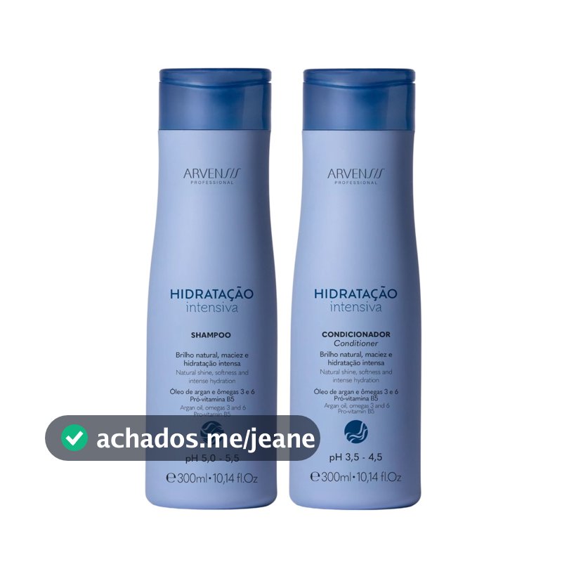 Kit Arvensis Hidratação Intensiva - Shampoo 300ml + Condicionador 300ml