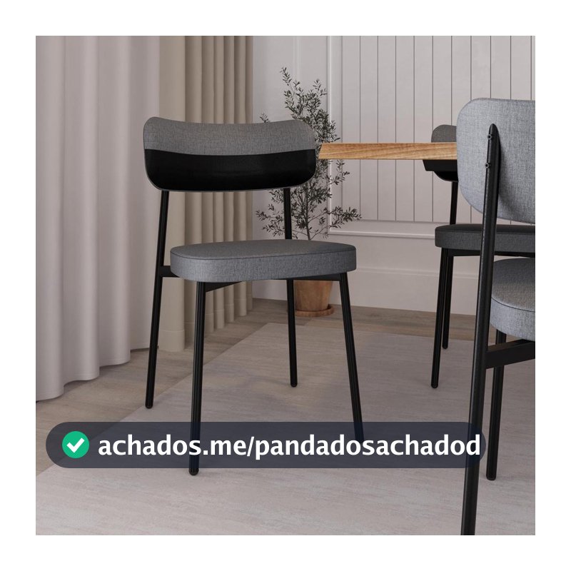 2 Unidades Cadeira Alloa fixa C/4 Pés 50 X 44,7 X 83,8 cm