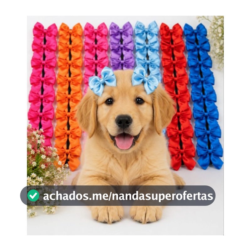 Laços Pet Cetim sem decoração -4 cm ( Pacote com 300 unidades Mesclados)