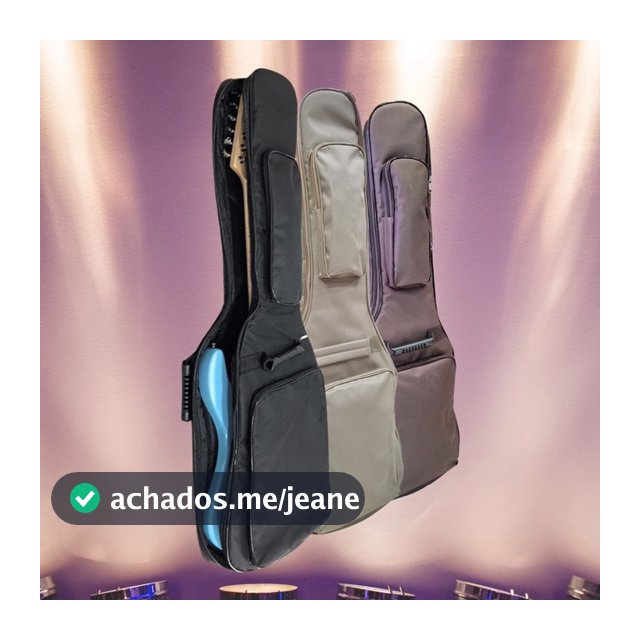 Capa De Guitarra Acolchoada Luxo Bag Bolso Duplo
