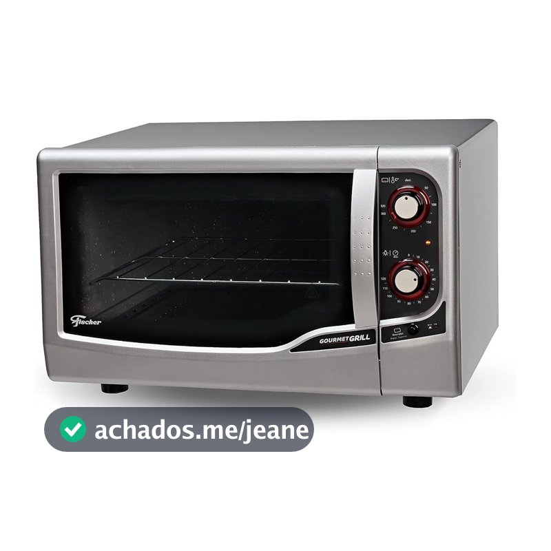 Forno Elétrico Fischer Gourmet Grill 44L Bancada Prata 127V GII Timer Controle Temperatura