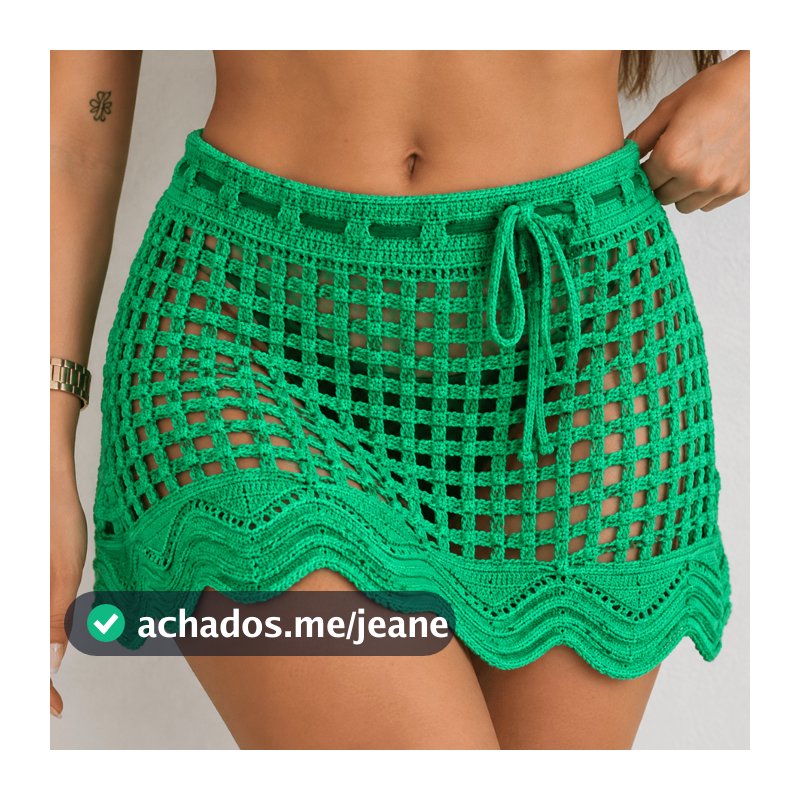 Saia Saída de Praia Feminina Tricot  Premium Ondulada | Moda Verão Elegante e Estilo Resort