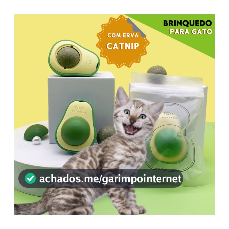 Brinquedo De Abacate Com Catnip Para Gatos - Nosso Lar
