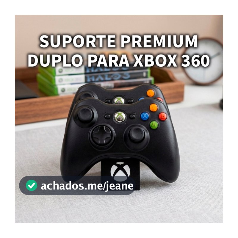 Suporte Duplo Para Controle Xbox 360 De Mesa Expositor Setup Gamer Base Organizador duplo para Controle