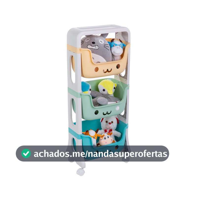 Prateleira Organizadora Caixa Cesto Infantil Brinquedos Quarto Bebê