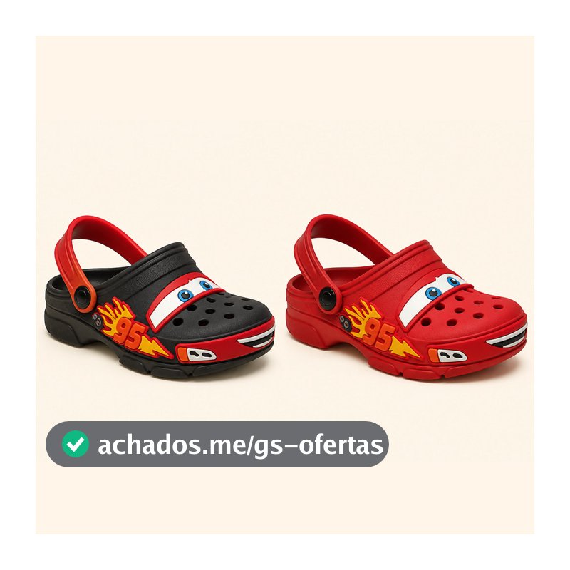 Sandália Babuche Infantil Carros