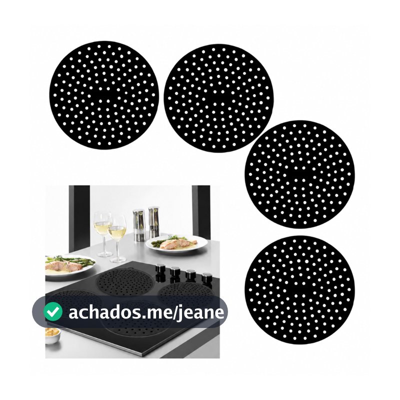 Kit com 2/4/5 Protetor de Silicone para Fogão de Indução Tapete Almofada para Fogão de Indução