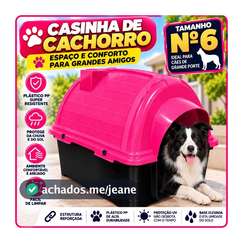 Casa Casinha Plastica De Cachorro Cães N6 Desmontável Varias cores