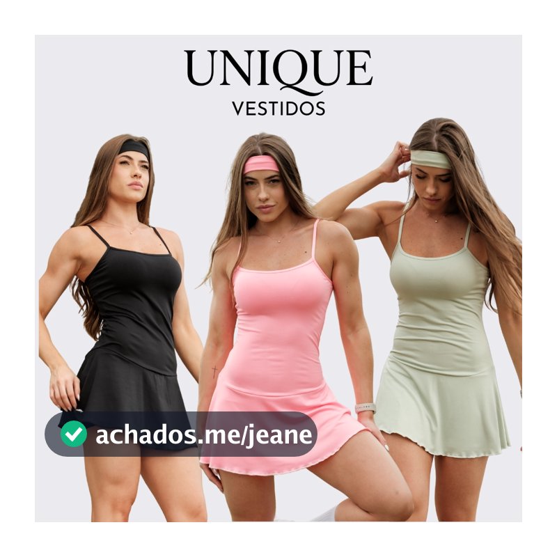 Vestido Saia Beach Tennis Academia Zero Transparência + Tiara Unique 2026 AQN SPORT
