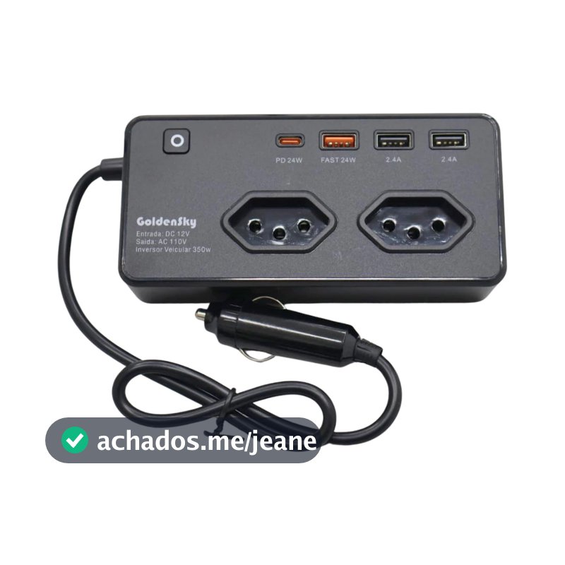 Inversor Conversor 350W 400w 12v/24v Para 110v/220v Tomada + 4 Usb 5v 1.2a