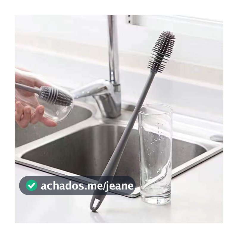 Kit 2 Escova De Lavar Garrafa Mamadeira Copo Taça Silicone Todos os tipos podem ser limpos