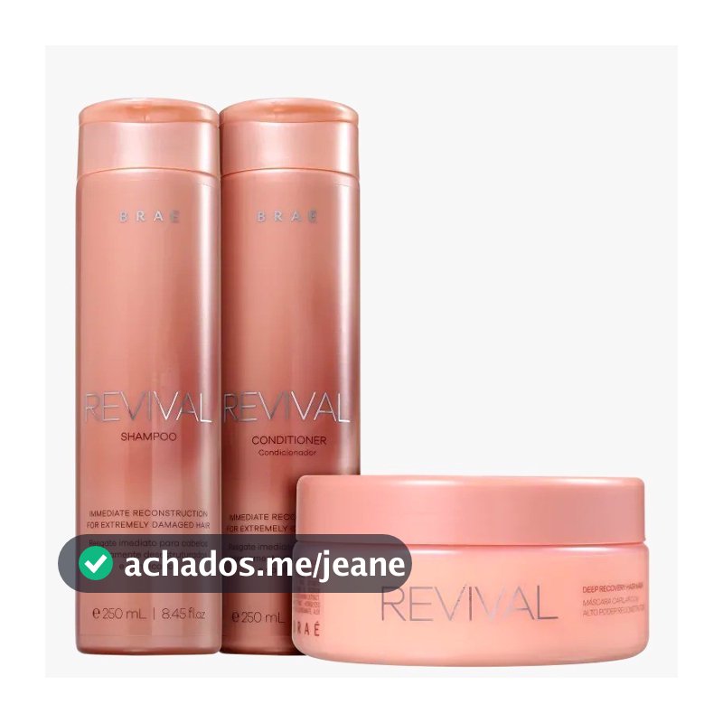 Kit Braé Revival Shampoo + Condicionador + Máscara